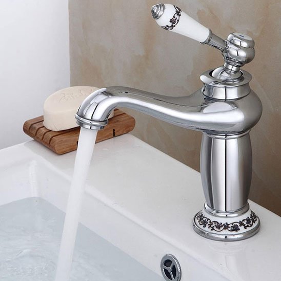 Robinet-de-cuisine-argent-Design Extractible
