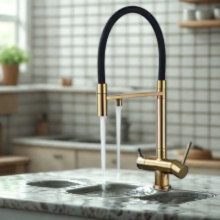 douchette robinet cuisine or pivotant royaJet