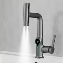 robinet à douchette cuisine gris extractible hydroFlexio