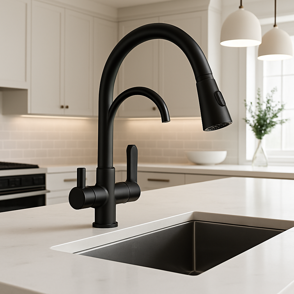 robinet cuisine douchette noir flexoRoi