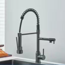 robinet cuisine douchette noir moderne flexiCrown