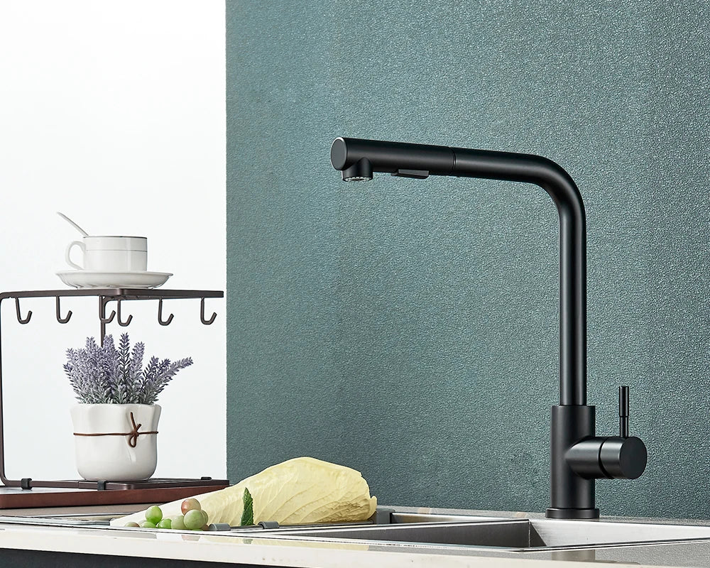 robinet cuisine douchette noir flexible jetDuchesse
