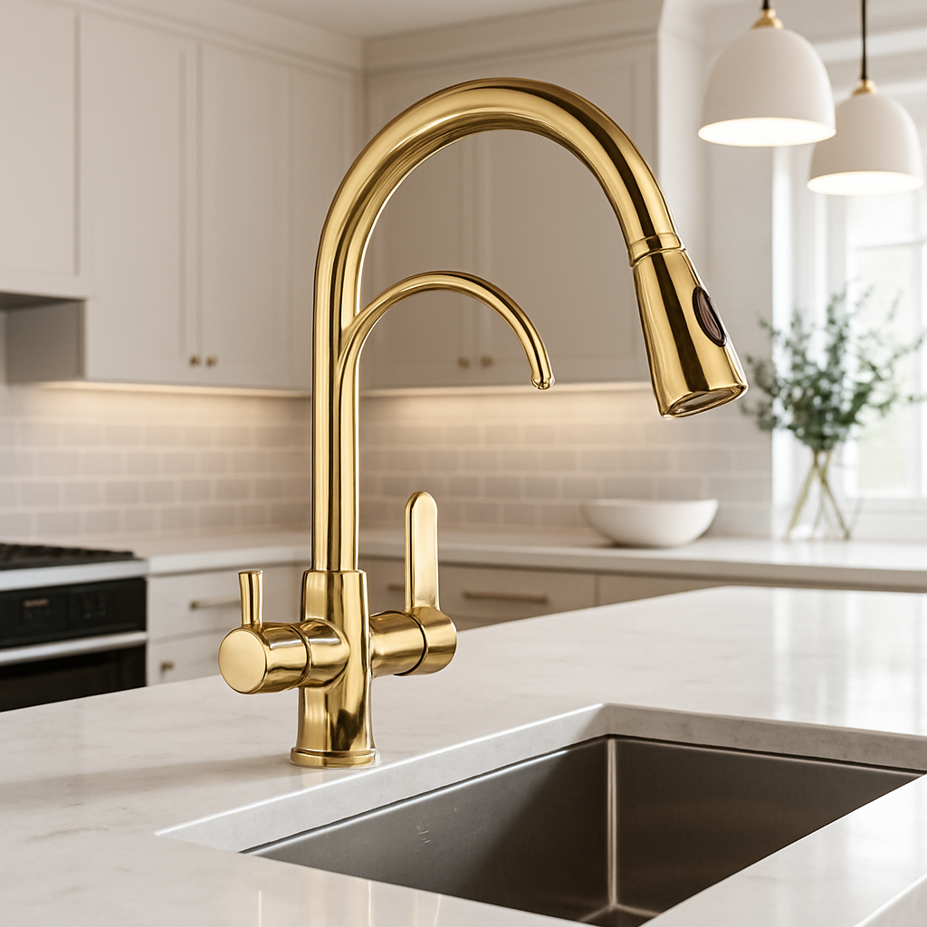 robinet cuisine douchette or design flexoRoi