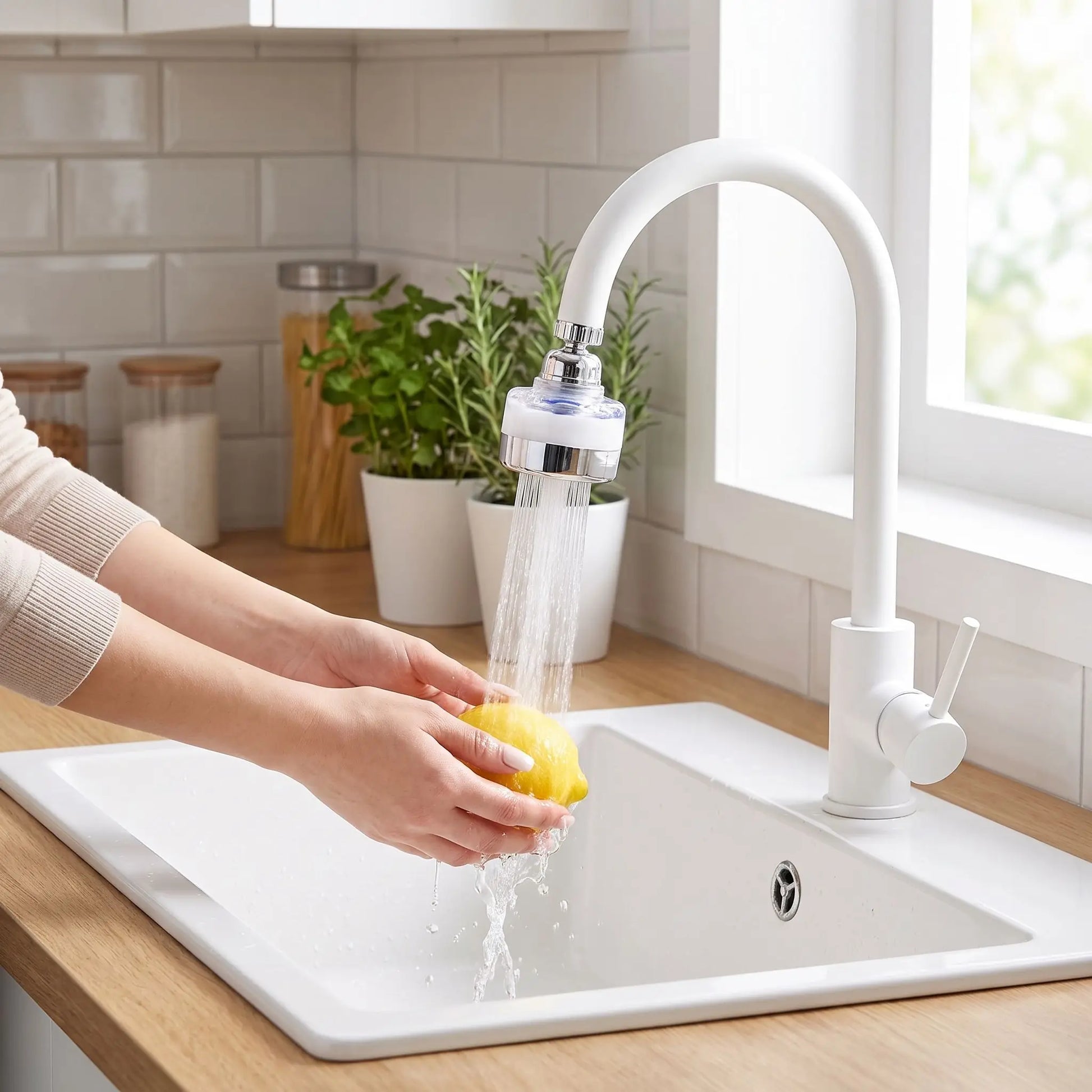 Filtre Eau Robinet  blanc PureFlow 