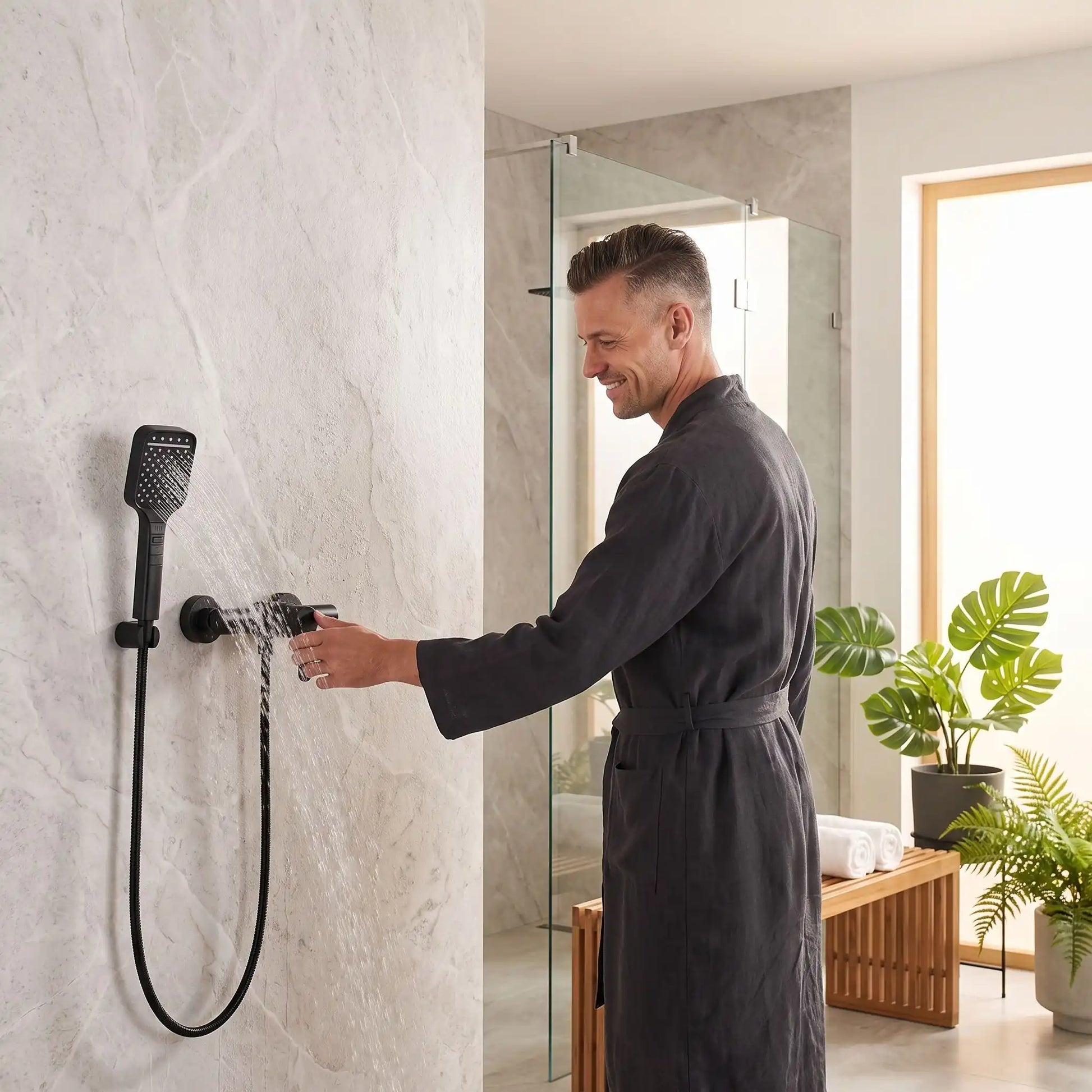 Mitigeur baignoire douche contemporain  Élégance Éco  