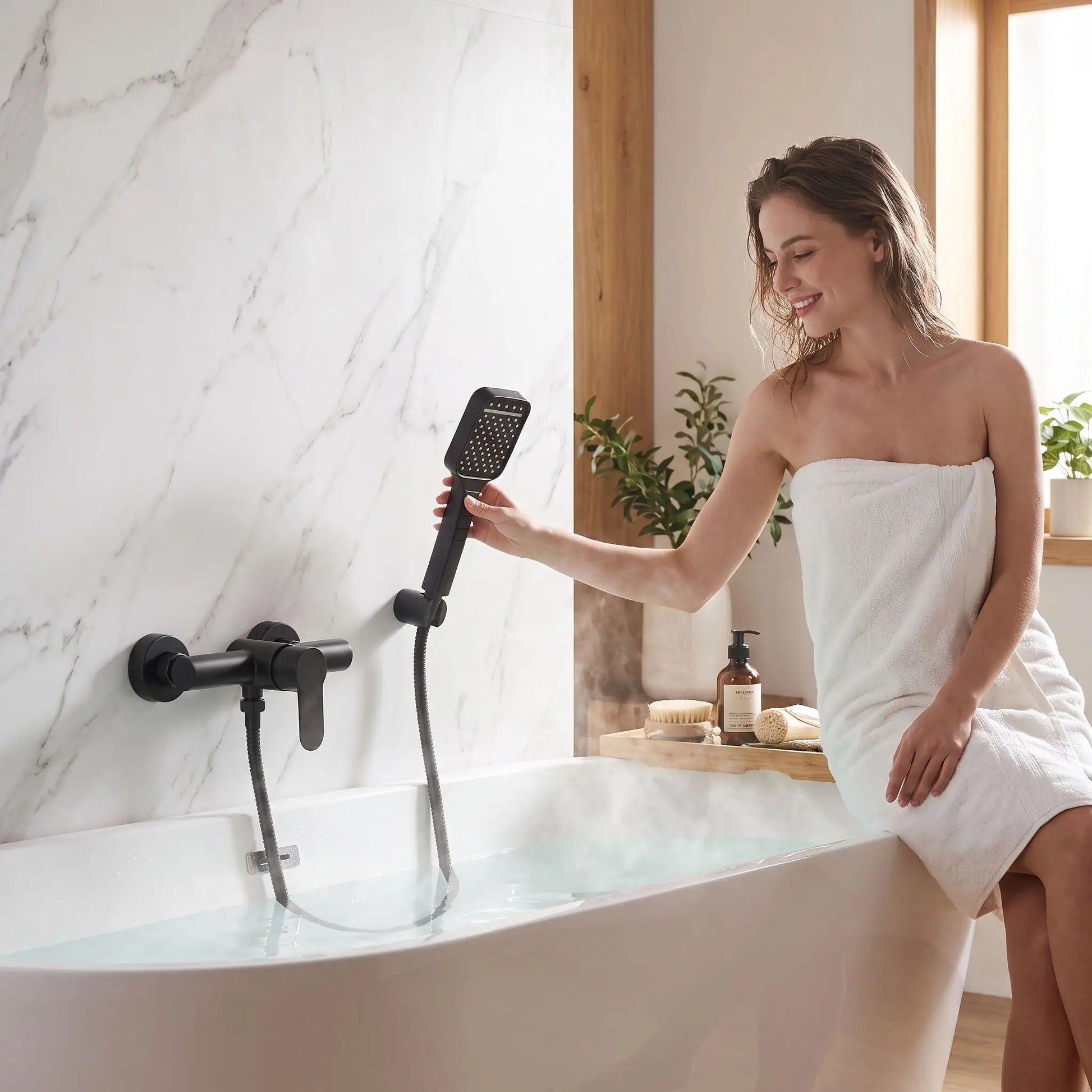 Mitigeur baignoire douche  noir Élégance Éco  