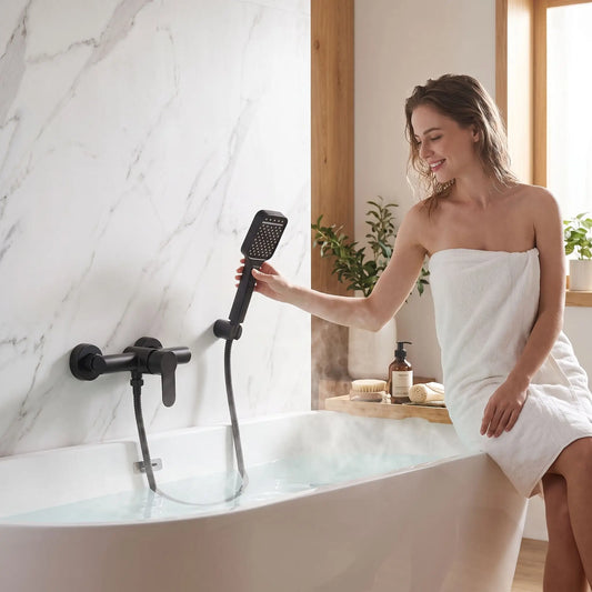 Mitigeur baignoire douche  noir Élégance Éco  