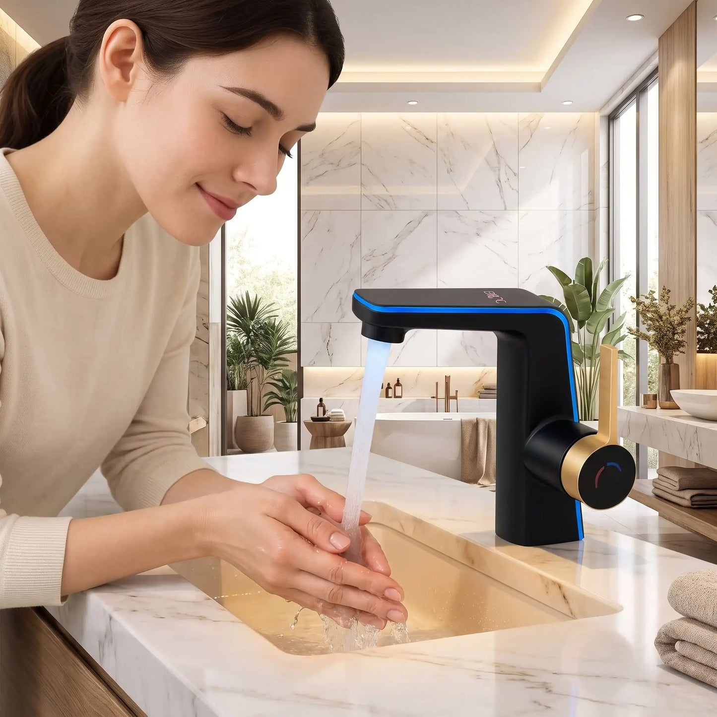 Mitigeur baignoire intérieur Design Luxe