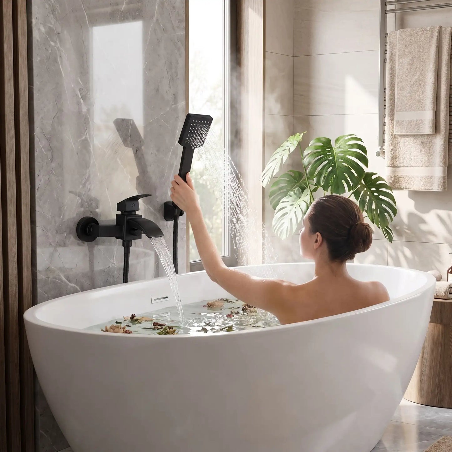 Mitigeur baignoire poigne Flux moderne  