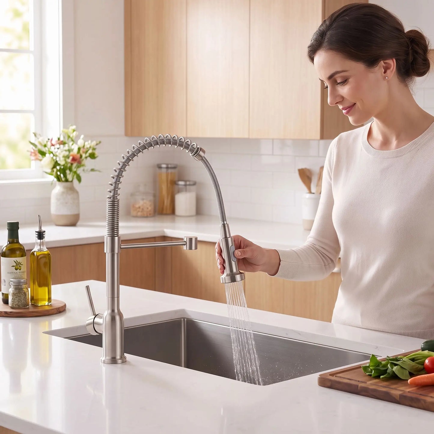 Mitigeur cuisine douchette installer Pullinox