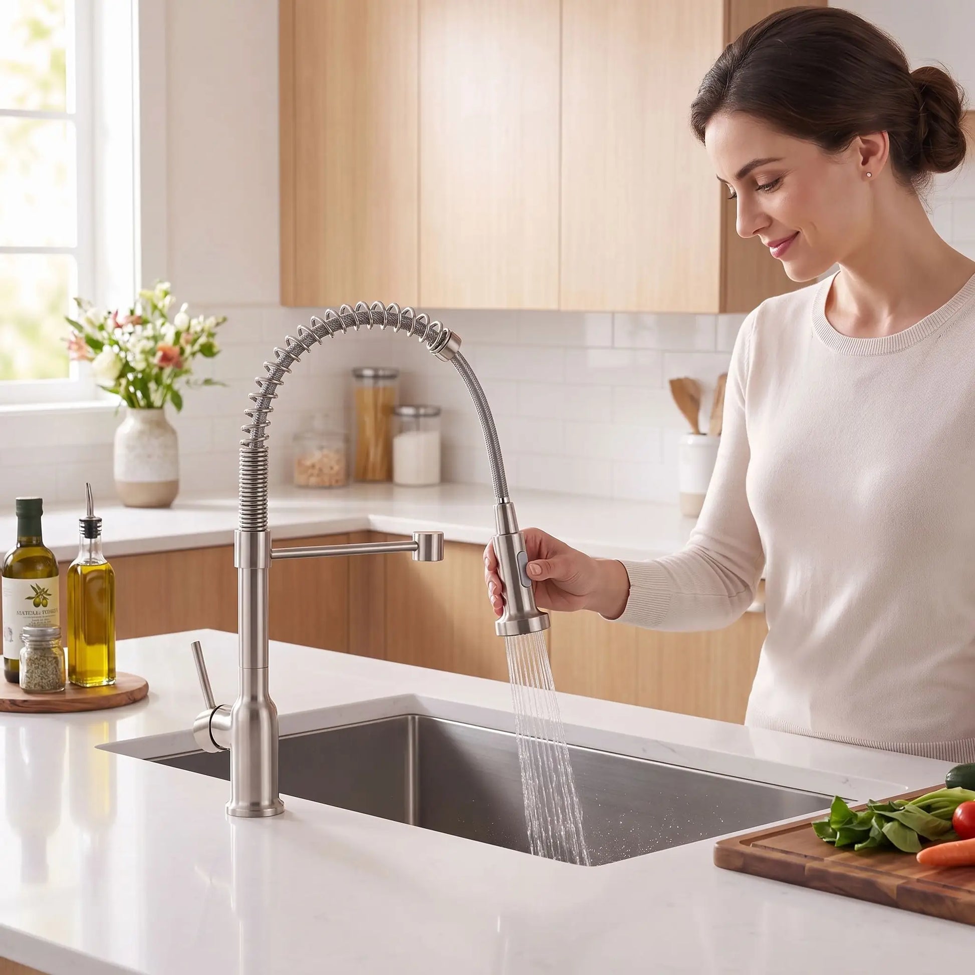 Mitigeur cuisine douchette installer Pullinox