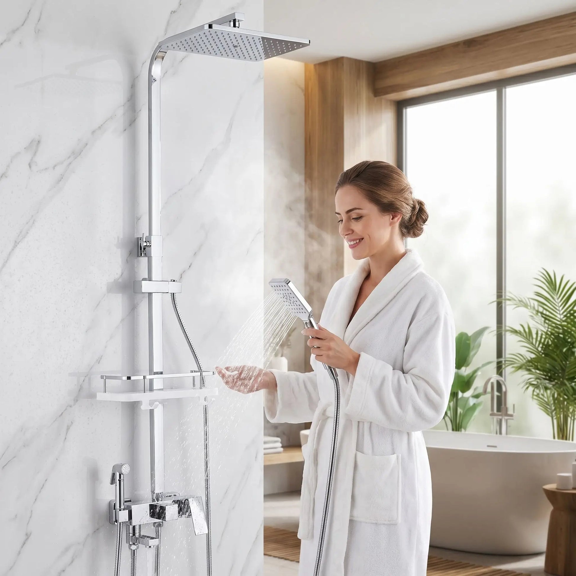 Mitigeur douche argent  Anticalcaire 