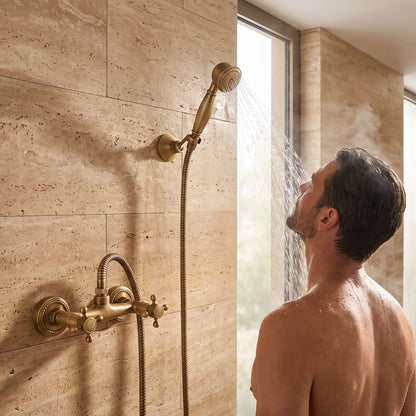 Mitigeur douche en laiton antique nom Thermocontrol