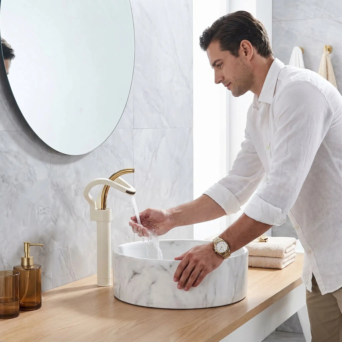 Mitigeur lavabo Laiton mon Élégance 