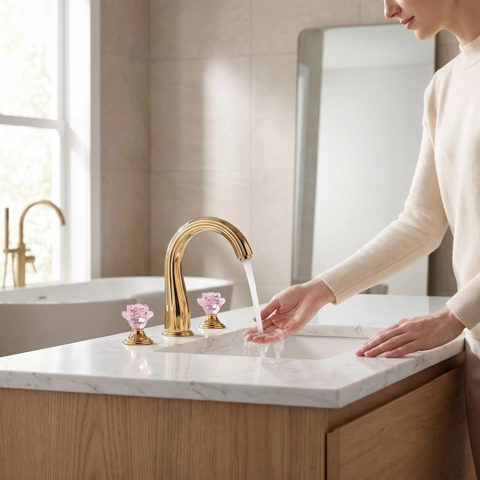 Mitigeur lavabo  TUQIU Doré 