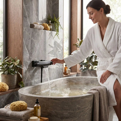 Mitigeur lavabo élégant pour une salle de bain  