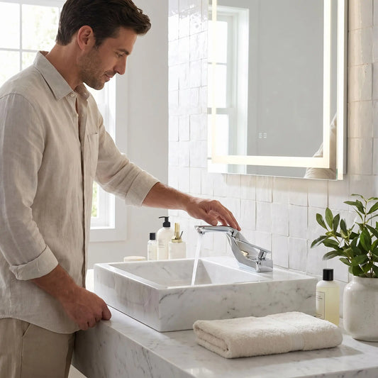 Mitigeur lavabo élégant pour une salle de bain