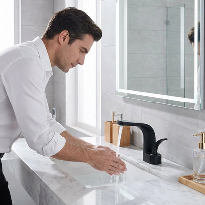 Mitigeur lavabo noir Softisât  