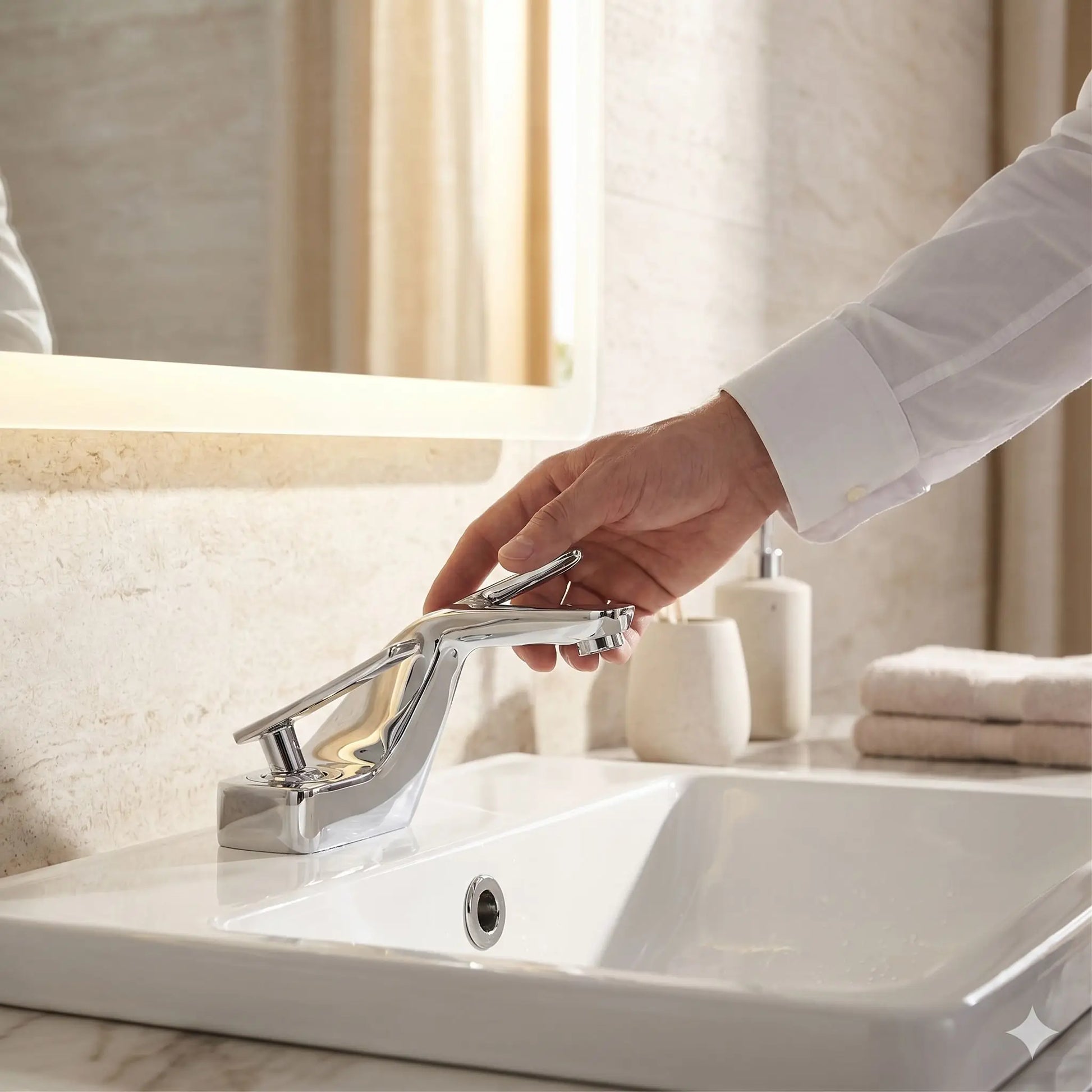 Mitigeur lavabo élégant pour une salle de bain