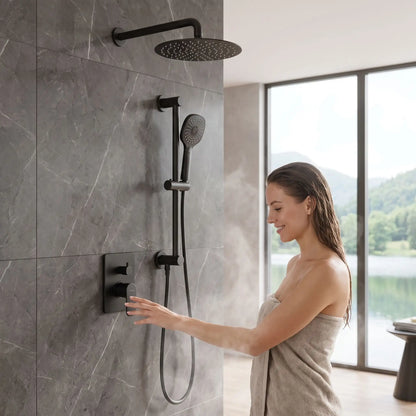 Mitigeur pour douche unique avec Noir Mat Elegant