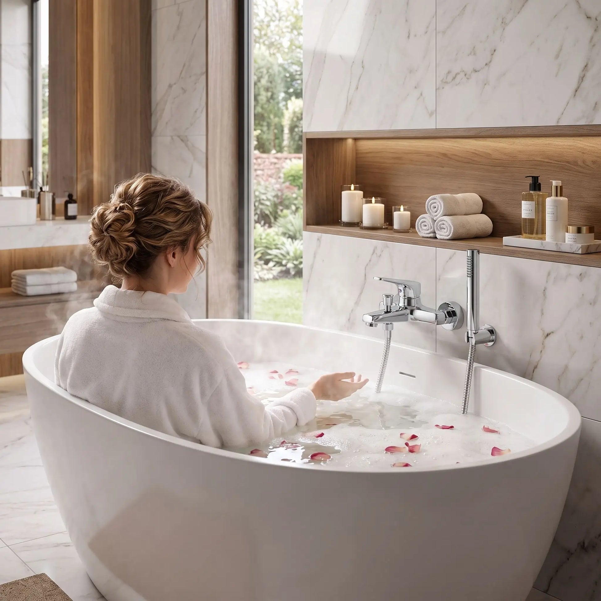 Mitigeur sur baignoirer chromé Design Modern 