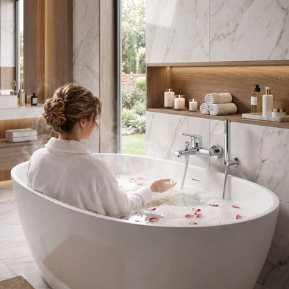 Mitigeur sur baignoirer chromé Design Modern 