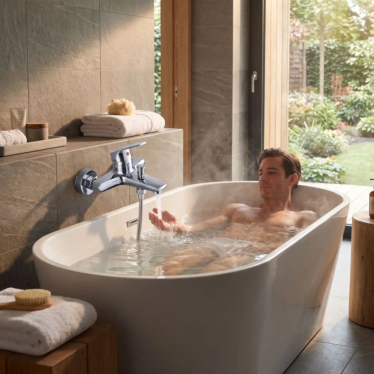 Mitigeur sur baignoire température Design Modern 