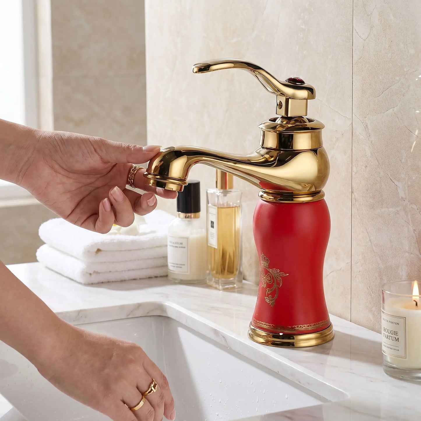 Mtigeuir lavabo rouge MEKKHALA 