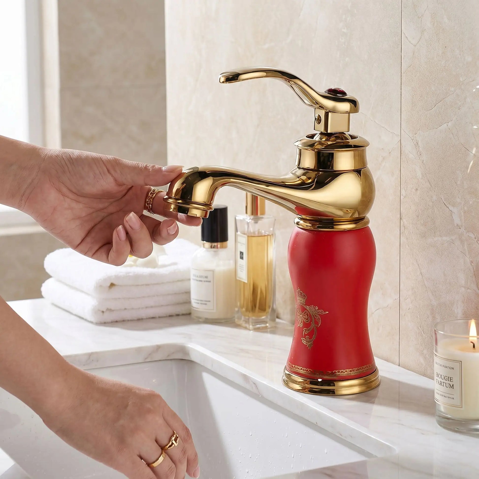 Mtigeuir lavabo rouge MEKKHALA 