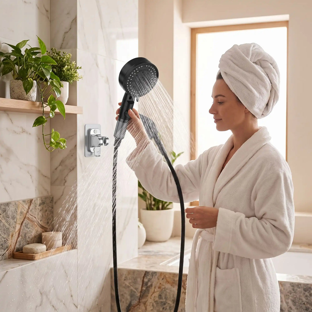 Pommeau de douche anti calcaire PurEco 