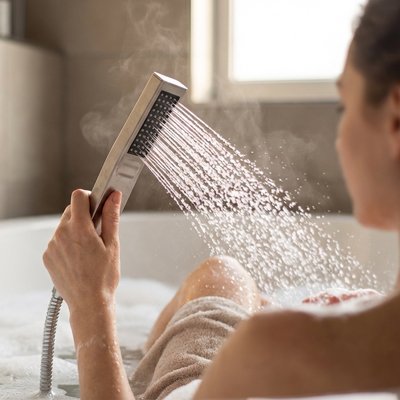 Pommeau de douche et support économique Pure Stream