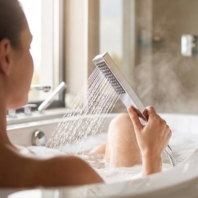Pommeau de douche et support meme économique Pure Stream