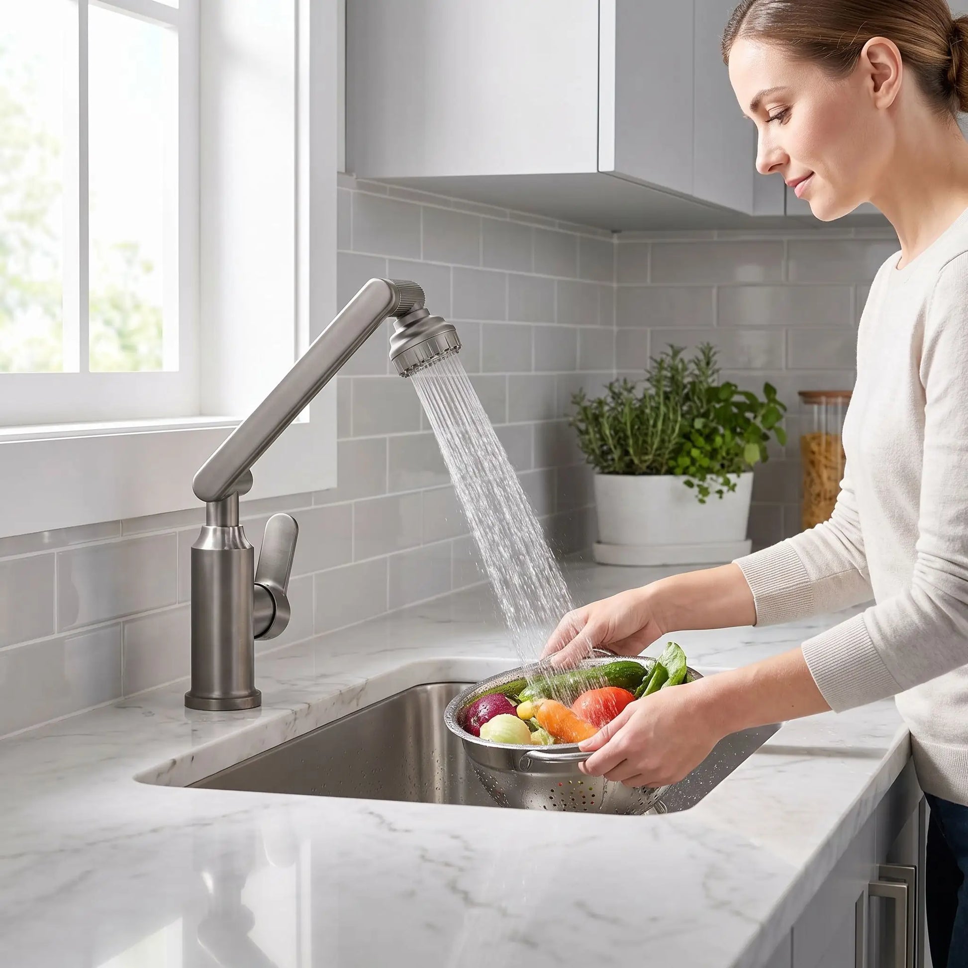 Robinet à douchette cuisine extractible AquaSpinox