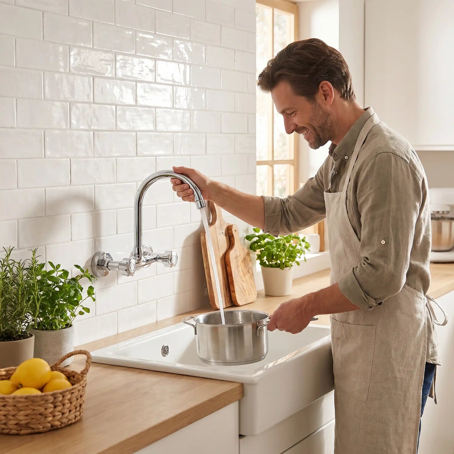 Robinet  cuisine acier EcoModern 