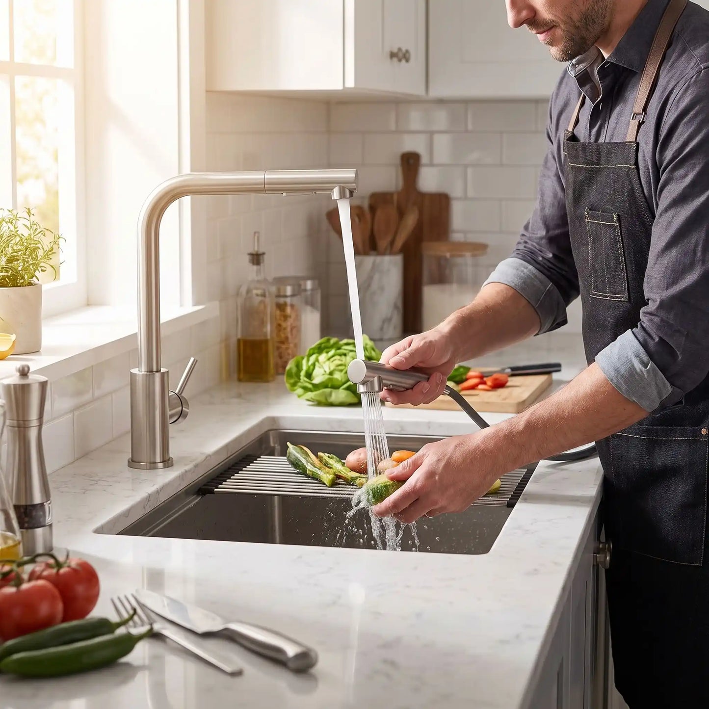 Robinet cuisine douchette  avec JetDuchesse