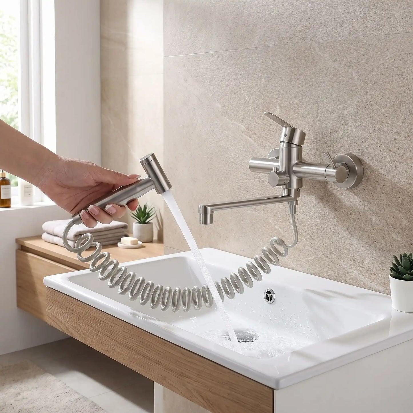 Robinet de cuisine avec douchette design ÉlégaFlow