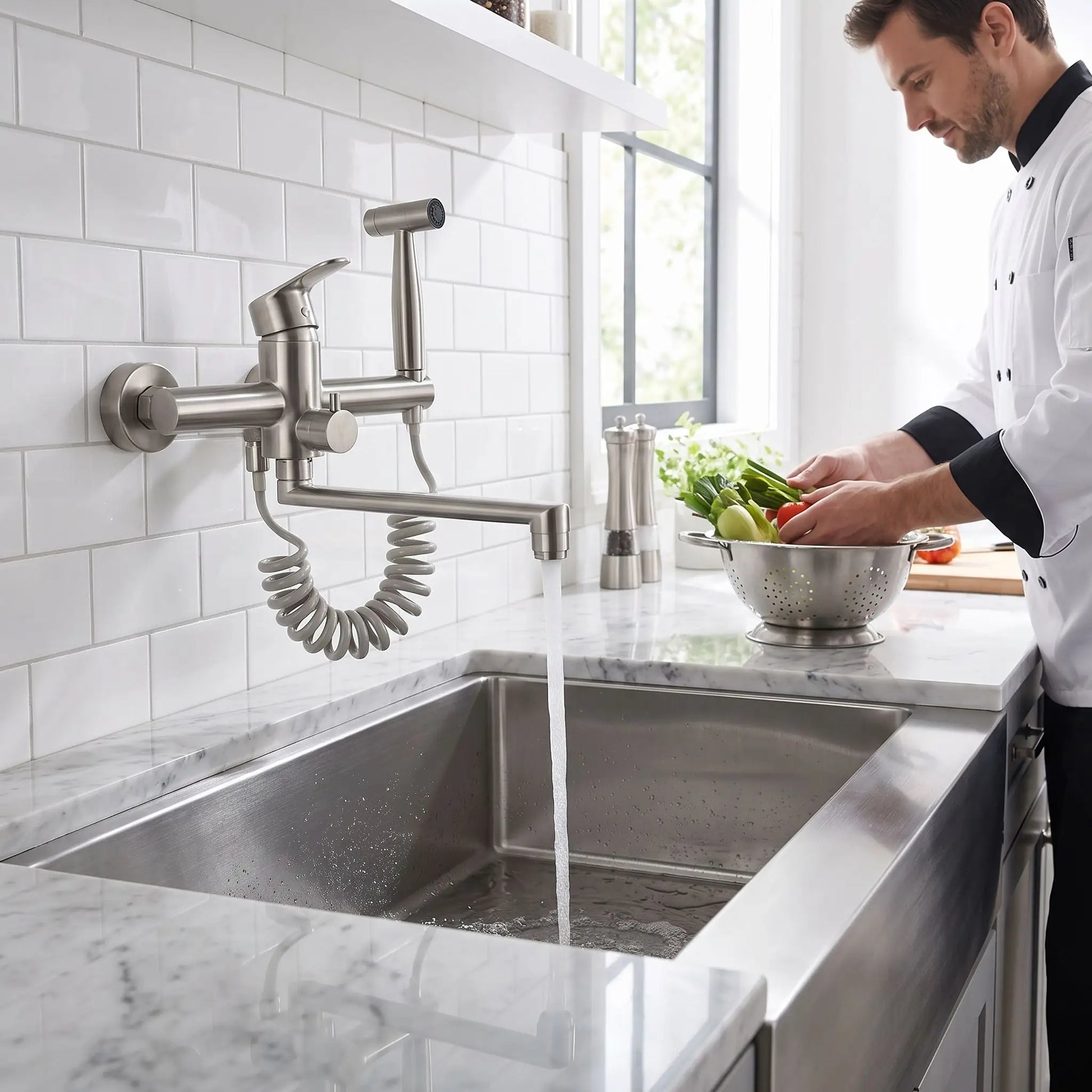Robinet de cuisine avec douchette moderne ÉlégaFlow
