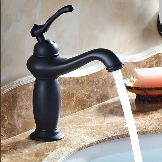 Robinet de cuisine noir  Design 
Extractible