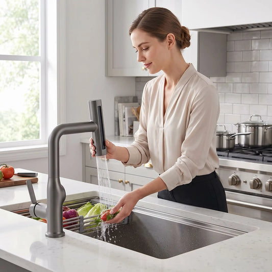 Robinet à douchette cuisine  pratique HydroFlexio 