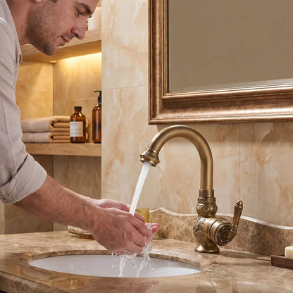 mitigeur lavabo haut Bronze Antique 