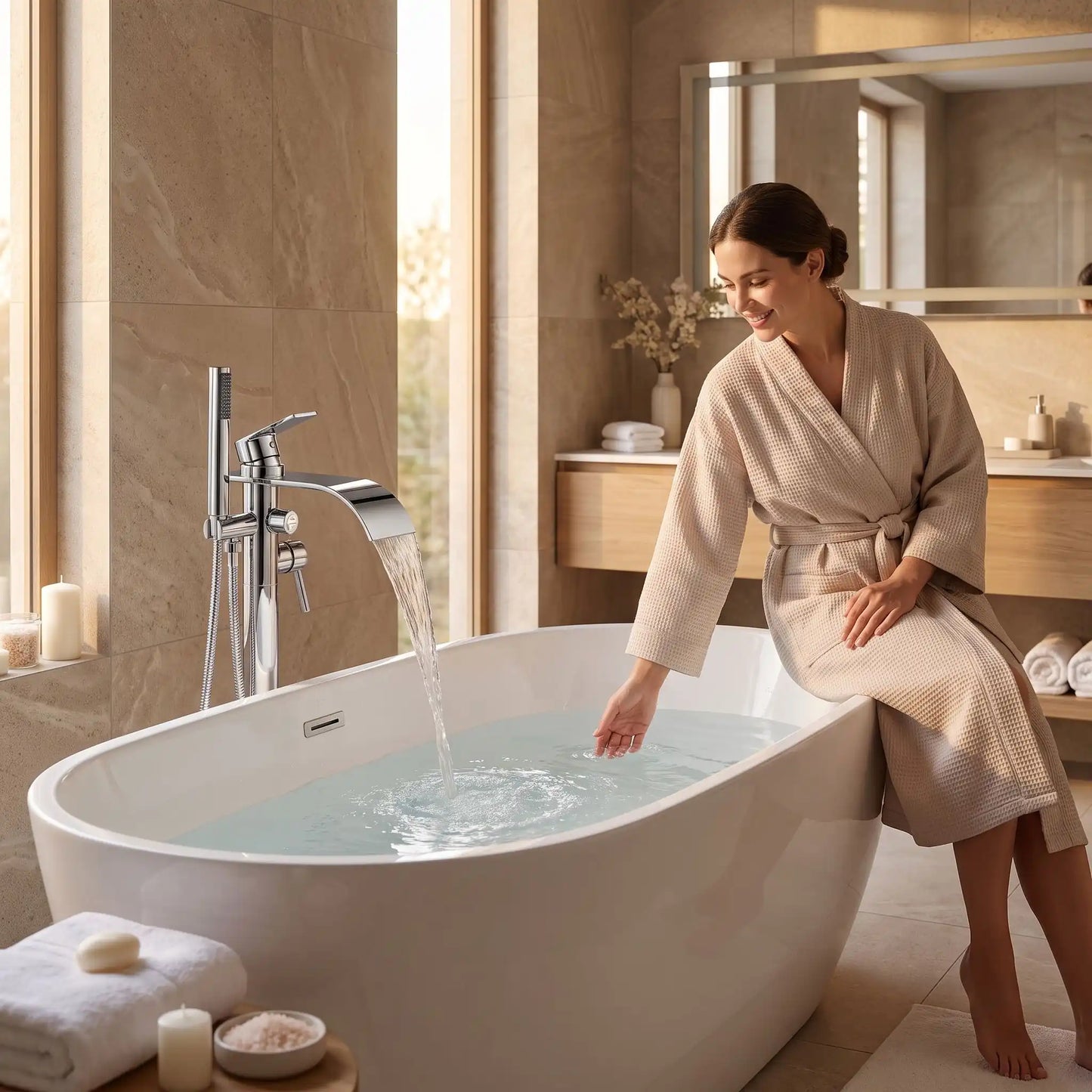mitigeur sur baignoire dans Design Elegance