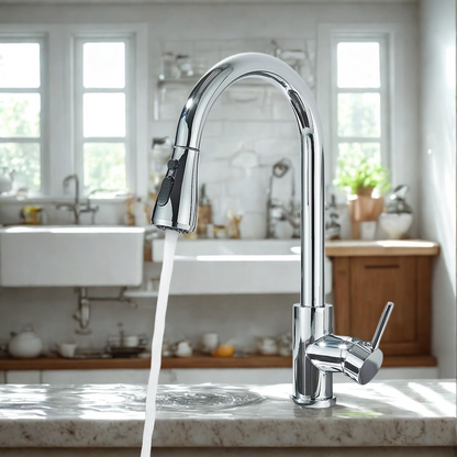 robinet cuisine douchette argent pulverisateur jetRoyal