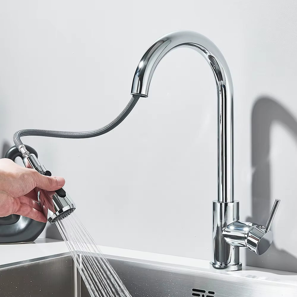 robinet cuisine douchette argent jetRoyal