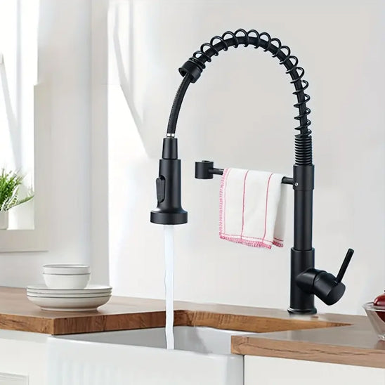 robinet cuisine douchette  noir cuisiRoi