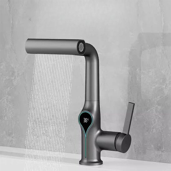 robinet cuisine  gris design extensible