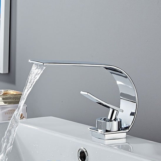 robinet de cuisine argent  cascade