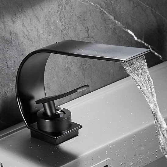 robinet de cuisine  gris  cascade