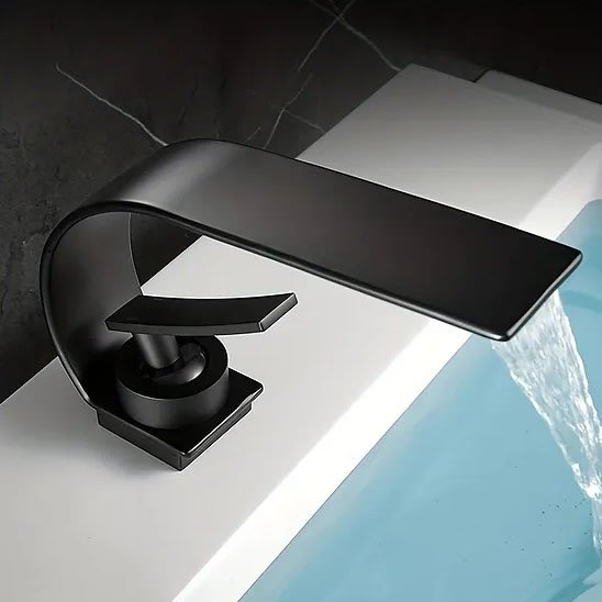 robinet de cuisine gris haut cascade