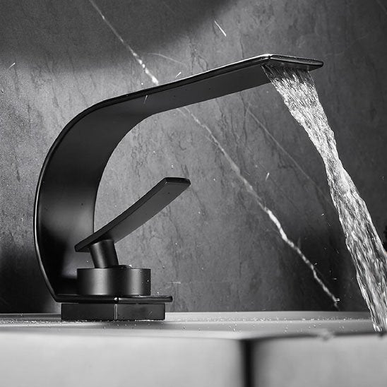 robinet de cuisine noir extensible cascade