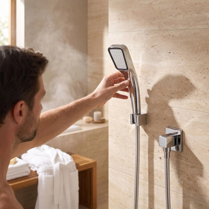 support Pommeau de douche calcaire sans haut percer Ecoconception